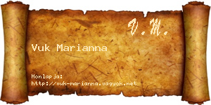 Vuk Marianna névjegykártya